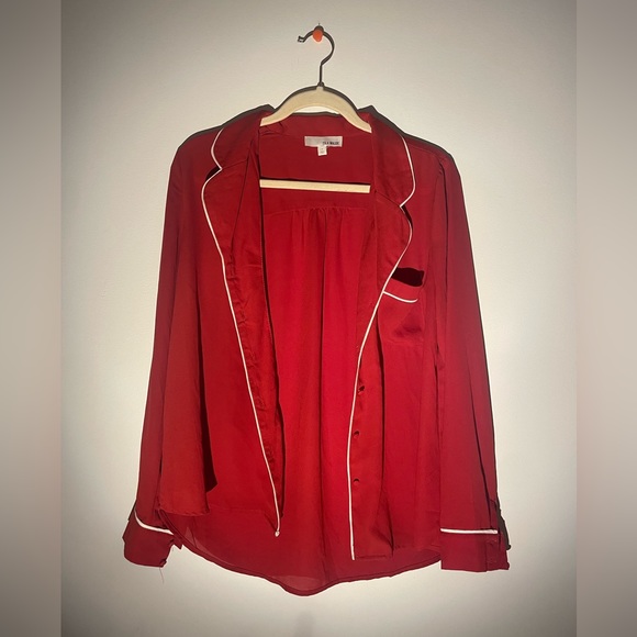 Red Isla Mode button down - Size S - Picture 1 of 4